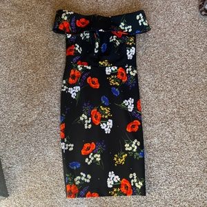 Calvin Klein off the shoulder midi